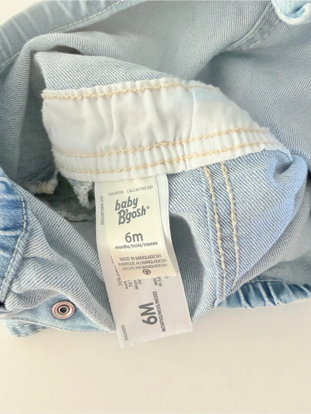 OshKosh B'gosh Light Wash Denim Toddler Overalls, 6M